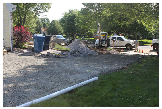 Longford Before, During & After Hardscape Construction