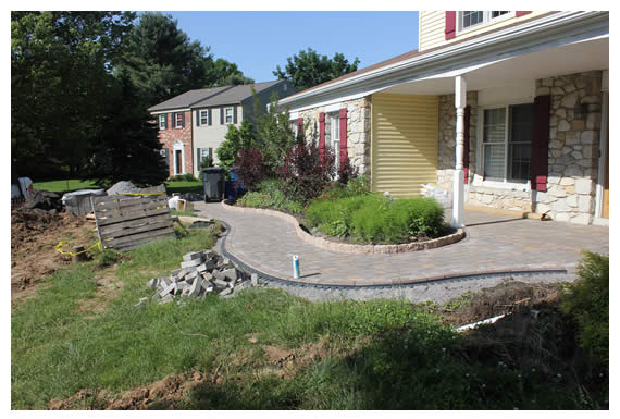 Longford Before, During & After Hardscape Construction