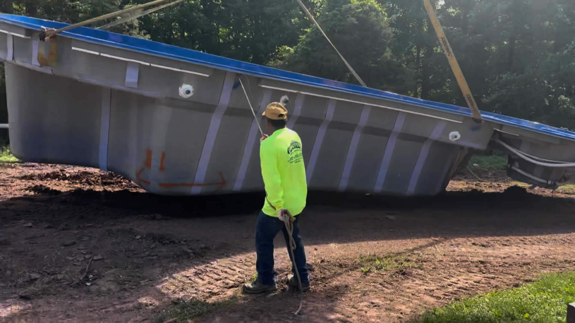 Morganville Pool Installation by Longford